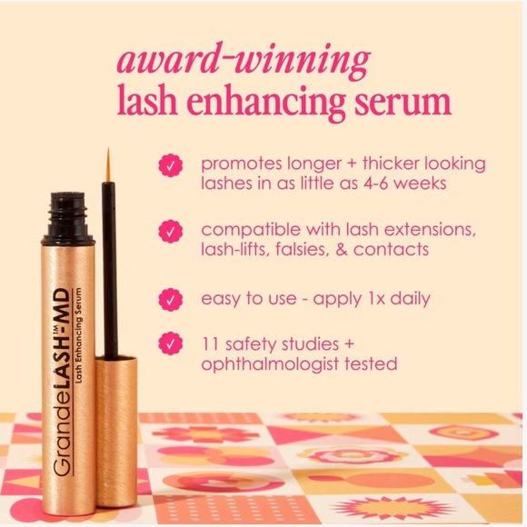GRANDE COSMETICS GrandeLASH-MD Lash Enhancing Serum Mini 0.02oz Sealed NIB $24 - Picture 2 of 13
